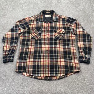 VTG Timber Run Men's Flannel Plaid Button Shirt Size XL Mullticolor Acrylic